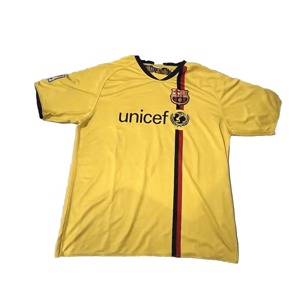 Barcelona FCB Mens Barça Jersey 2018 2019 Away Yellow Soccer La Liga Size L